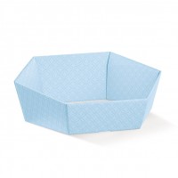 Hamper Tray Hexagonal Medium Light Blue (x30)  37462